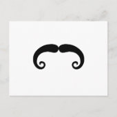 Funny Black Mustache oder Mustache Style Postkarte (Vorderseite)