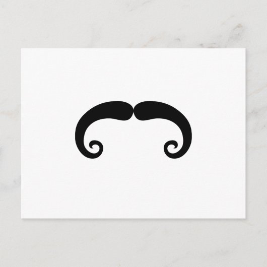 Funny Black Mustache oder Mustache Style Postkarte (Vorderseite)