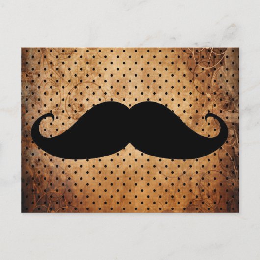 Funny Black Mustache Postkarte (Vorderseite)
