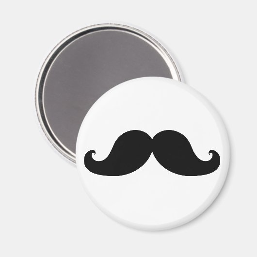 Funny Black Mustache Spaß Magnet (Vorderseite/Rückseite)