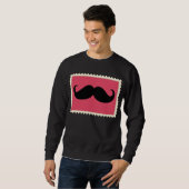 Funny Black Mustache Sweatshirt (Vorne ganz)