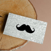 Funny Black Mustache und weißes funkelndes Silber