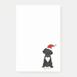 Funny Black Portugiesischer Hund Weihnachten Post-it Klebezettel