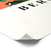 Funny Black Pug Bathroom Print Matisse Style Poster (Ecke)