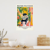 Funny Black Pug Bathroom Print Matisse Style Poster (Küche)