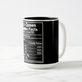 Funny Black Queen ernährungswissenschaftliche Fakt Zweifarbige Tasse (VorderseiteRechts)