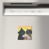 Funny Black Ragdoll Cat Creationarts Magnet (In Situ (Geschirrspüler))