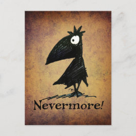 Funny Black Raven von Edgar Allen Poe - Nevermore Postkarte
