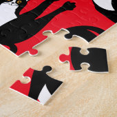 Funny Black Red Cat Fitness Puzzle (Seite)