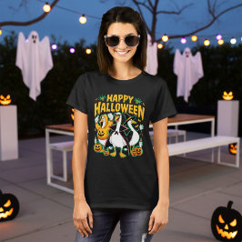 Funny Black Retro Halloween Gänse Cartoon Graphic T-Shirt