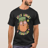 Funny Black Retro Saint Patrick's Day Stay Lucky A T-Shirt (Vorderseite)