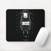 Funny Black Sheep Mugshot Lost But Found Humor Fun Mousepad (Mit Mouse)