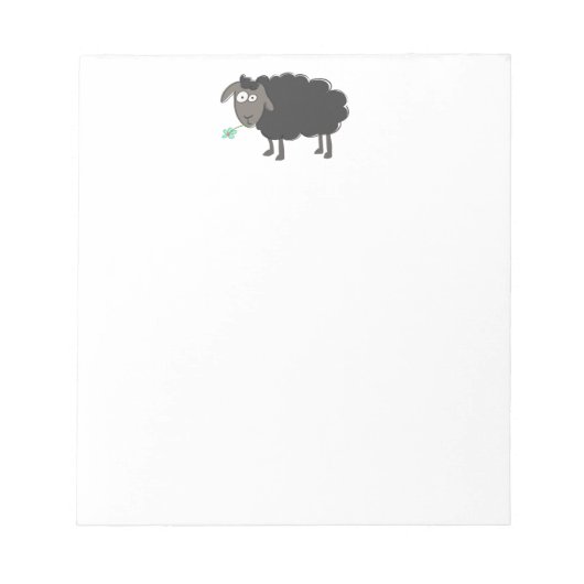 Funny Black Sheep Notepad Notizblock (Vorderseite)