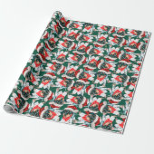 Funny Black Tan Dackel Welppy Christmas Pattern Geschenkpapier (Ungerollt)