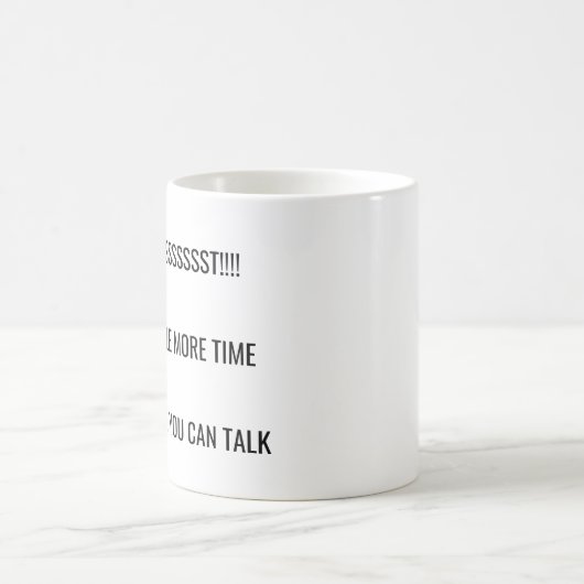 Funny Black Text Design Kaffeetasse (Mittel)
