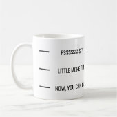 Funny Black Text Design Kaffeetasse (Links)