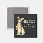 Funny Black Thug Sphynx Cat Tattoo Feline Sprichwo Magnet (Vorderseite/Rückseite)