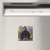 Funny Black Tuxedo Cat Blume Creationarts Magnet (In Situ (Geschirrspüler))