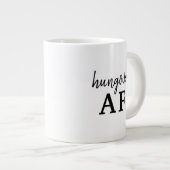 Funny Black Typografy Hungover AF Jumbo-Tasse (Vorderseite Rechts)