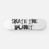 Funny Black Typografy Skate The Planet Skateboard (Horizontal)