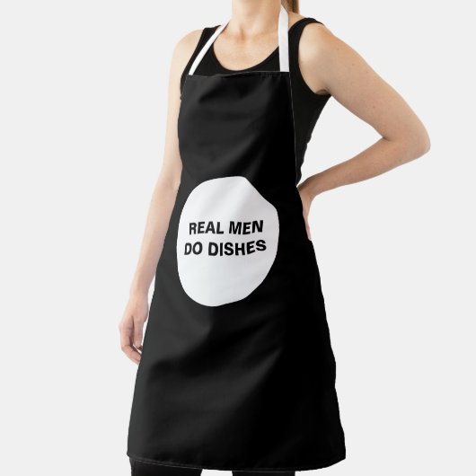 Funny Black und White Real Men machen Geschirr Schürze (InSitu)
