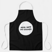 Funny Black und White Real Men machen Geschirr Schürze (Vorderseite)