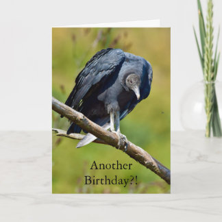 Funny black vulture birthday card karte