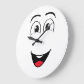 Funny Black Wall Clock-Niedliche Cartoon-Gesichter Große Wanduhr (Winkel)