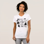 Funny Black & White Cat Pattern T - Shirt (Vorne ganz)