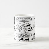 Funny Black & White Cat Pattern Tasse (Mittel)