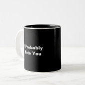 Funny Black & White Ich hasse dich Zweifarbige Tasse (Vorderseite Links)