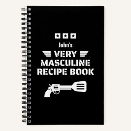 Funny Black & White Sehr masculine Rezept Buch