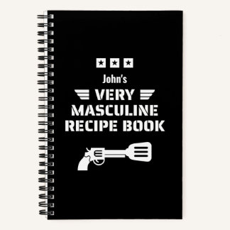 Funny Black & White Sehr masculine Rezept Buch