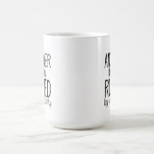 Funny Black + White Zitat Kaffeebücher Kaffeetasse (Mittel)