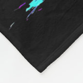 Funny Blacklight Glitch Art Cute Cat Kitten Valent Fleecedecke (Ecke)