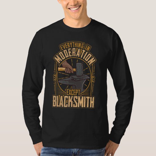 Funny Blacksmith ist der Teufel des Hammer T-Shirt (Vorderseite)