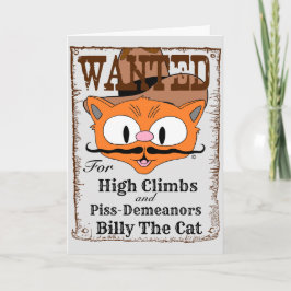 Funny Blank Inn Card Outlaw Cowboy Chat Karte