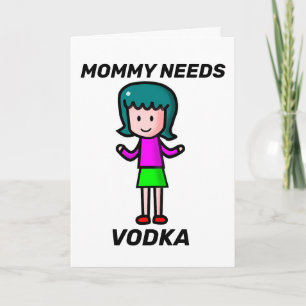 FUNNY BLANK MAMA VODKA GREETKARTE KARTE