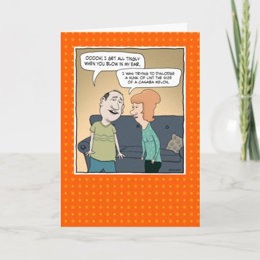 Funny blasst im Ohr-Jubiläum Karte (Vorderseite)