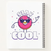 Funny "Bleibe Cool" Design mit Quirky-Charakter Notizblock (Rückseite)