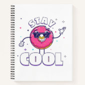 Funny "Bleibe Cool" Design mit Quirky-Charakter Notizblock (Vorderseite)