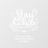 Funny Bleibe hin und wieder, Verließ aber um zehn  Fensteraufkleber (Blatt)