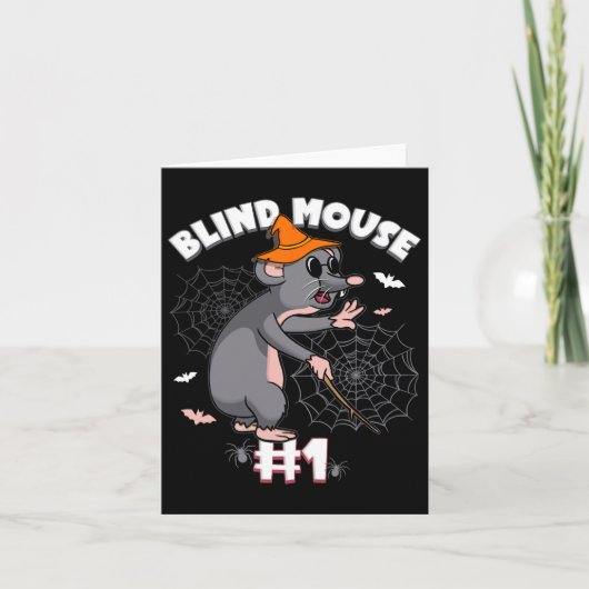 Funny Blind Mouse #1 Halloween Ghost Group Karte (Vorderseite)