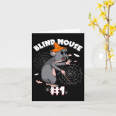 Funny Blind Mouse #1 Halloween Ghost Group Karte (Gelbe Blume)