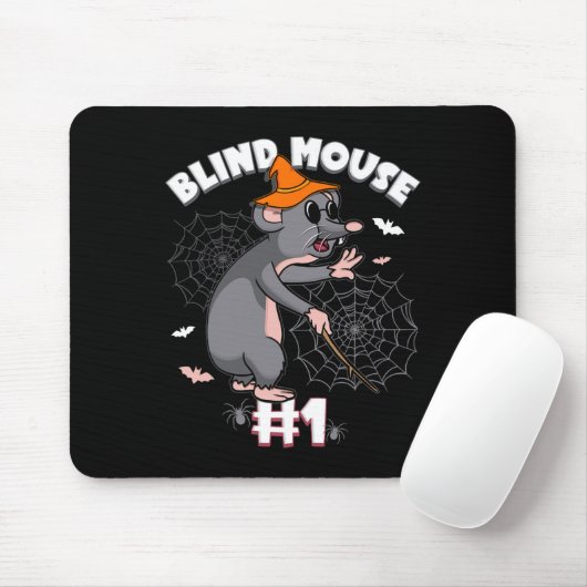 Funny Blind Mouse #1 Halloween Ghost Group Mousepad (Mit Mouse)