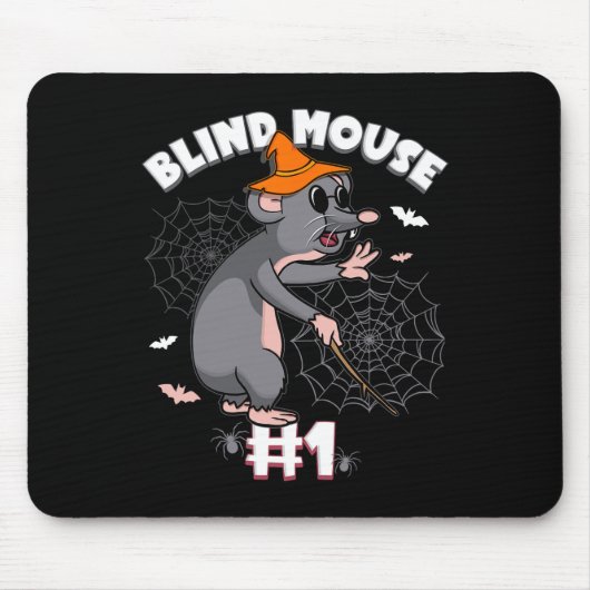 Funny Blind Mouse #1 Halloween Ghost Group Mousepad (Vorne)