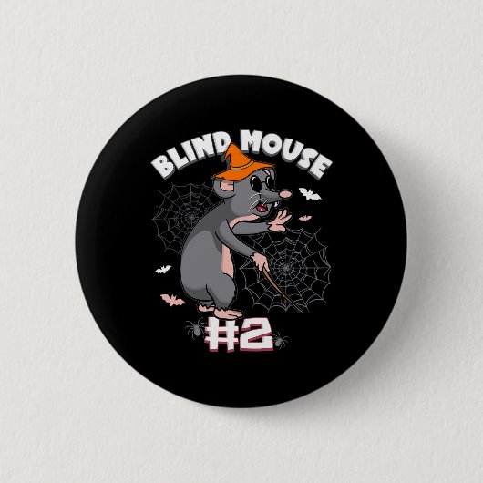 Funny Blind Mouse #2 Halloween Ghost Group Button (Vorderseite)