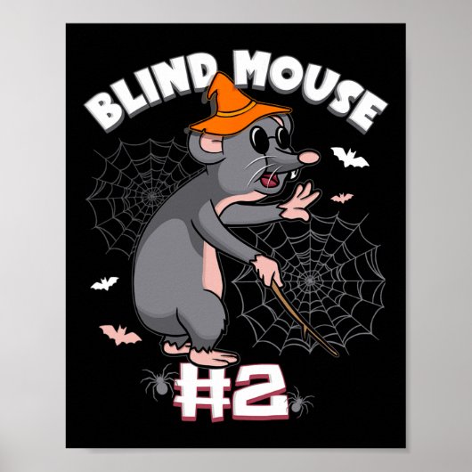 Funny Blind Mouse #2 Halloween Ghost Group Poster (Vorne)
