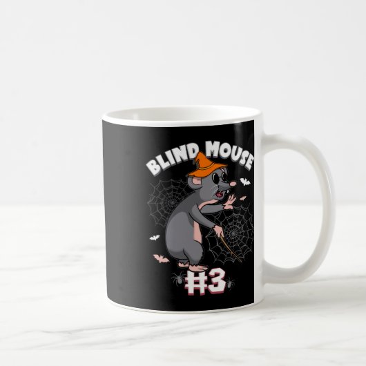 Funny Blind Mouse #3 Halloween Ghost Group Kaffeetasse (Rechts)