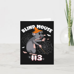Funny Blind Mouse #3 Halloween Ghost Group Karte